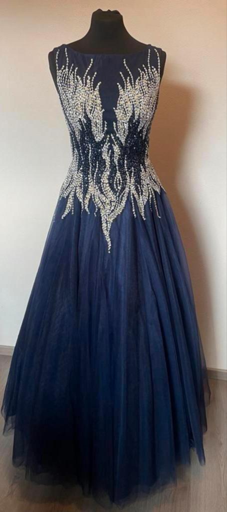 Prachtige (Gala)jurk, Maat 38/40 (M), Galajurk, Blauw, Nieuw