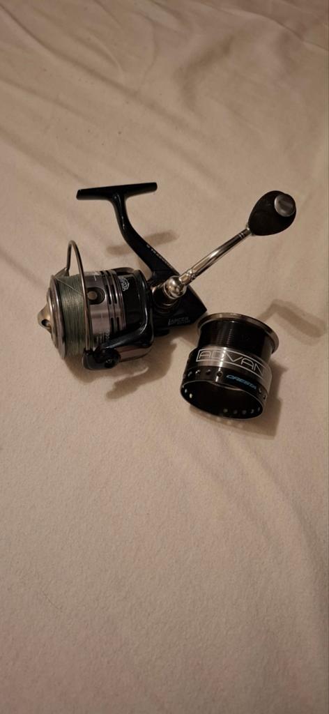 Te koop trabucco lancer HS feeder molen, Watersport en Boten, Ophalen of Verzenden, Zo goed als nieuw, Molen