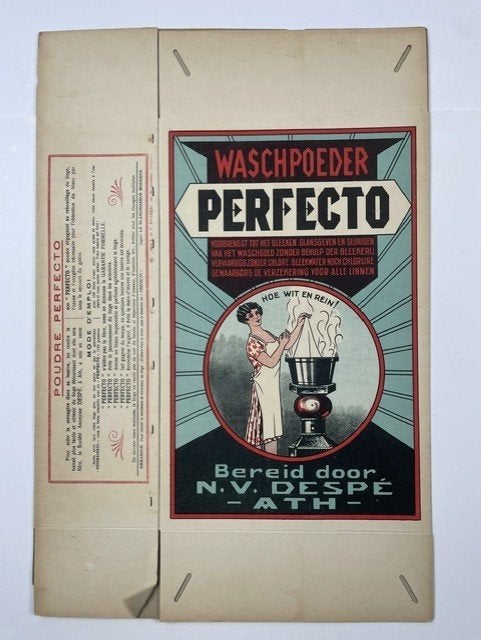 reklame verpakking Perfecto waspoeder vooroorlogs, Verzamelen, Ophalen of Verzenden, Zo goed als nieuw, Reclamebord