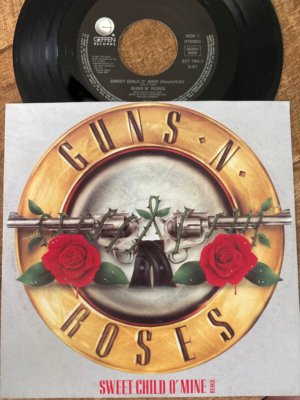 Guns N' Roses - Sweet Child O' Mine (Remix/Edit) 7 inch, Gebruikt, 7 inch, EP, Rock en Metal