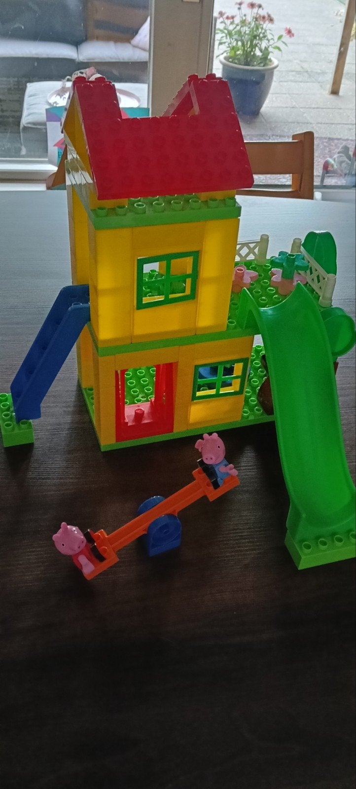 Peppa Pig Duplo Speelhuis - Compleet met figuren, Ophalen of Verzenden, Gebruikt, Overige merken