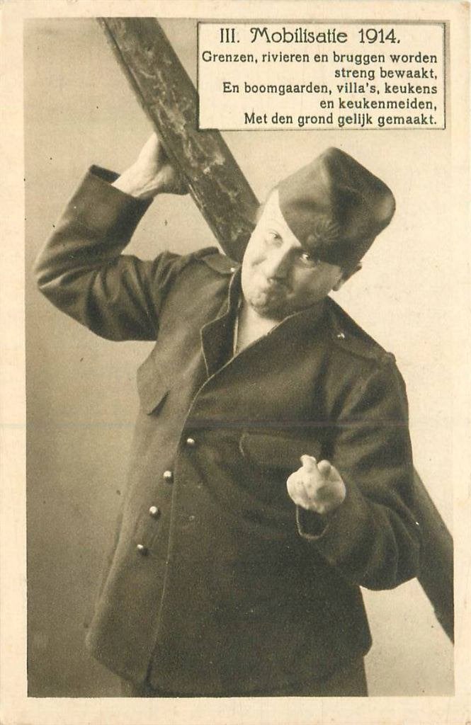 388-520-033 Mobilisatie 1914 Landweerrijmen, Verzamelen, Ansichtkaarten | Nederland, Verzenden, Voor 1920, Zuid-Holland