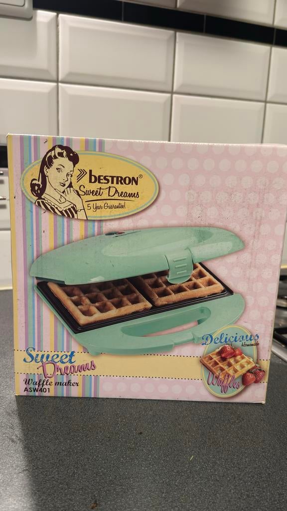 Bestron Sweet Dreams Wafelijzer ASW401 - Nieuw in doos, Witgoed en Apparatuur, Wafelijzers, Ophalen of Verzenden, Nieuw