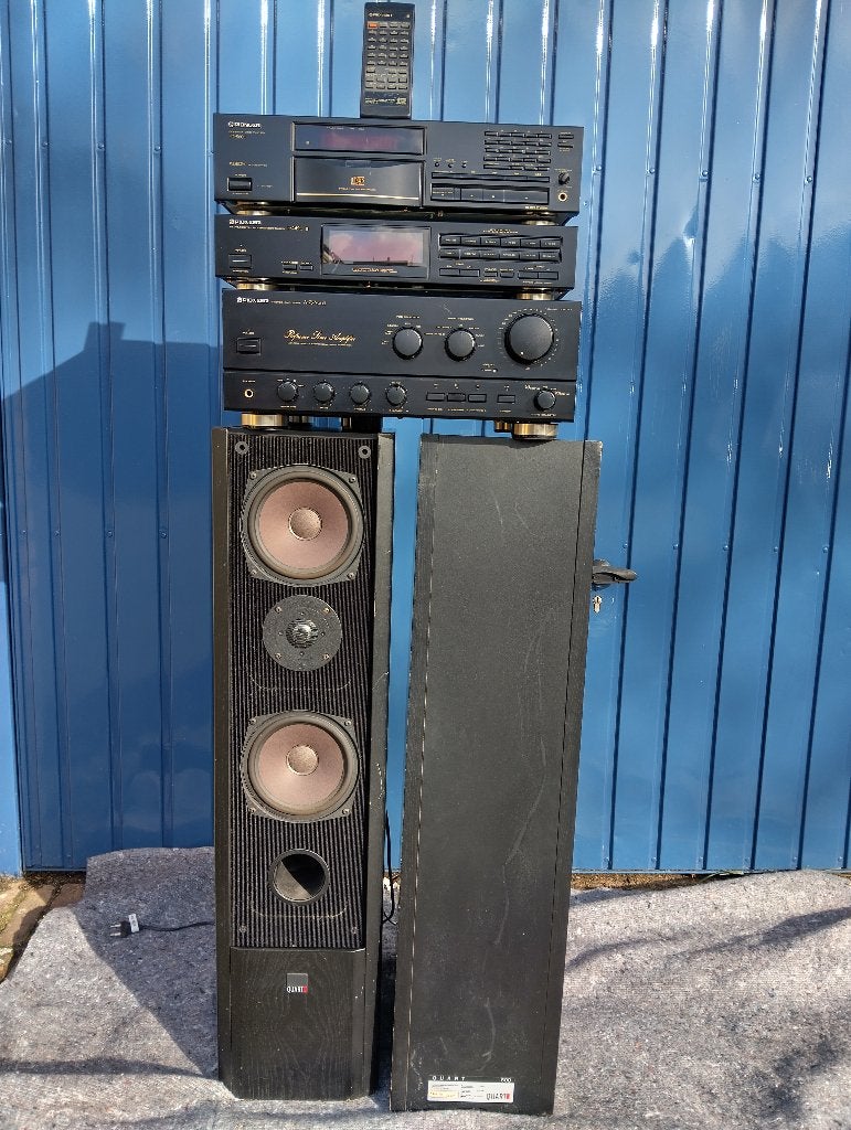 Pioneer A-767 Mark 2 versterker, cd speler, tuner, speakers, Ophalen, Gebruikt, Pioneer, 120 watt of meer