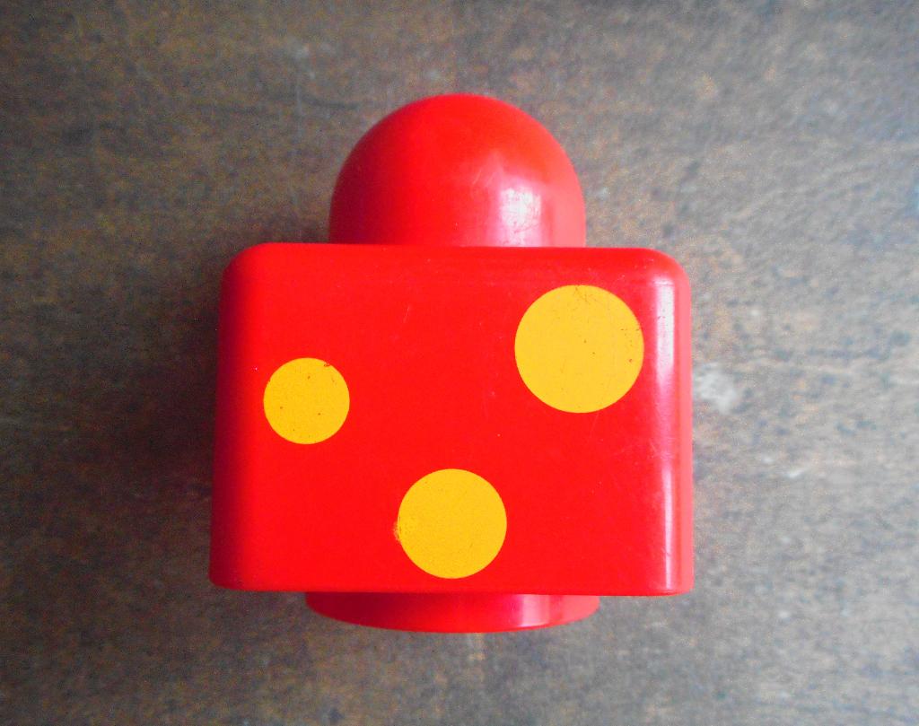 Lego Primo Brick 1x1 with Print (zie foto's) 2, Ophalen of Verzenden, Gebruikt, Losse stenen, Lego Primo