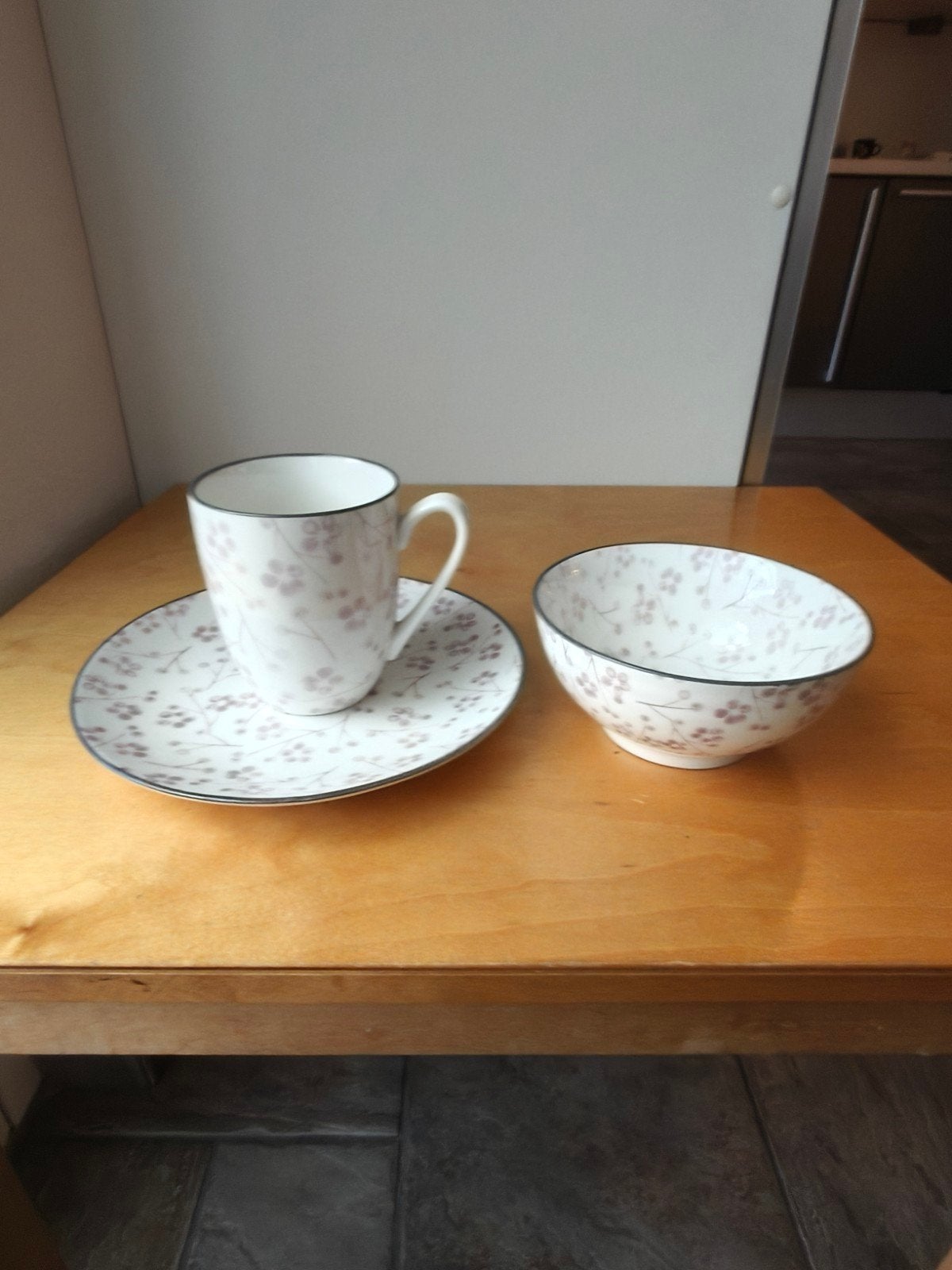 ontbijtset voor 1 persoon, Huis en Inrichting, Ophalen of Verzenden, Glas, Overige stijlen, Overige typen