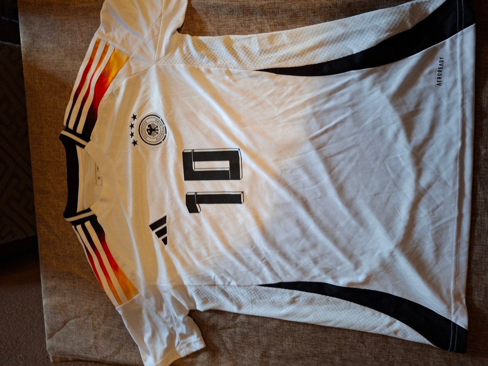 Duitsland voetbalshirt Musiala #10 - Zo goed als nieuw, Maat 38/40 (M), Adidas, Wit, Overige typen