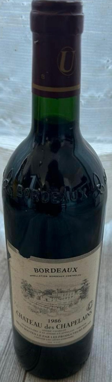 BORDEAUX CHATEAU DES CHAPELAINS 1986 nieuw, Frankrijk, Nieuw, Ophalen of Verzenden, Rode wijn