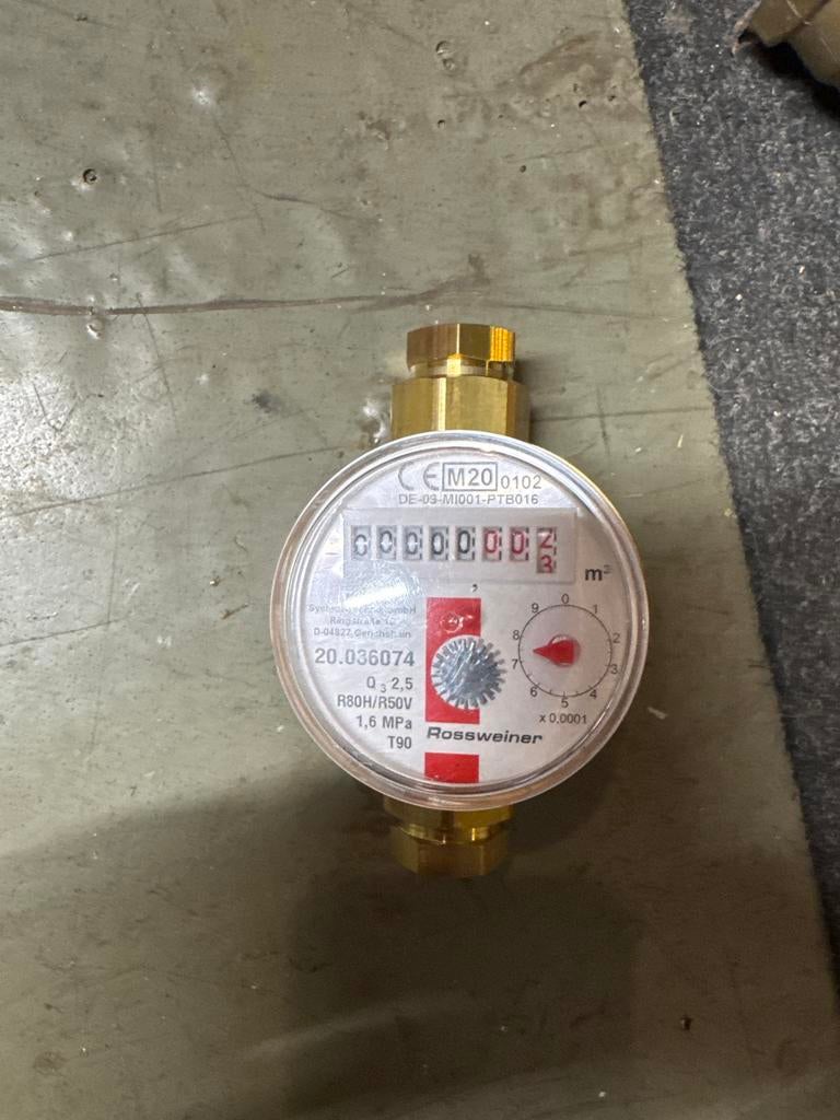 Rossweiner Watermeter - Nieuwstaat, Ophalen of Verzenden, Nieuw, Koper, Overige typen