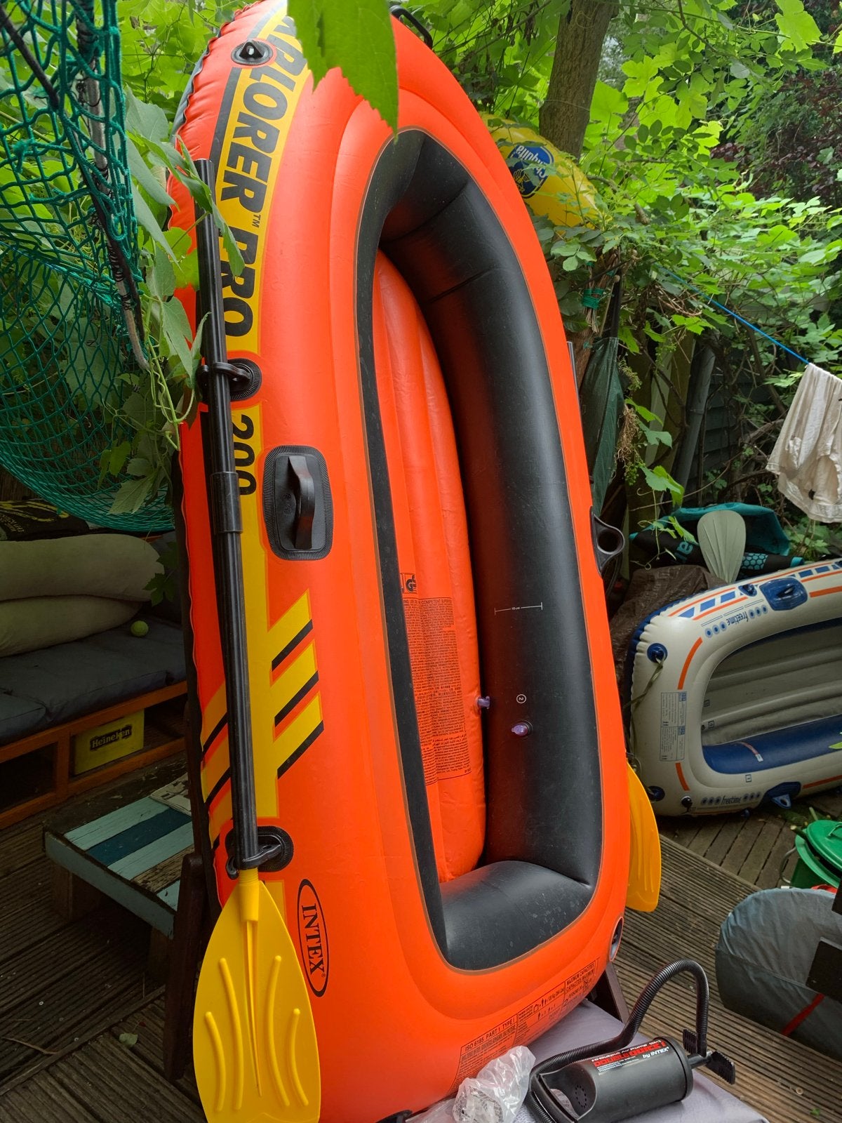 Intex Explorer Pro 200 opblaasboot met peddels en pomp, Watersport en Boten, Kano's, Nieuw, Overige typen, Twee personen, Met peddels