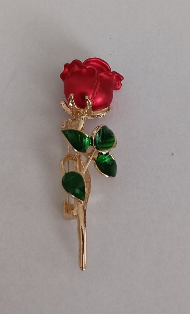 Roos broche, Overige materialen, 4 tot 7 cm, Overige kleuren, Nieuw