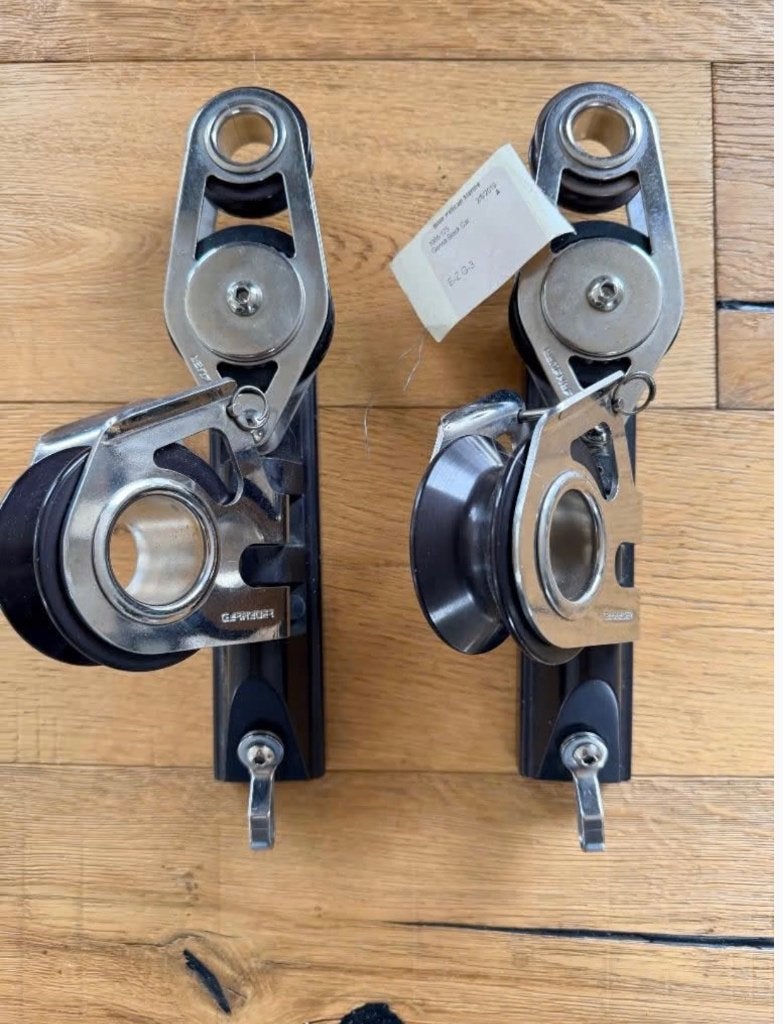 Garhauer E-Z G-3 genua blokken voor 32 mm rail ONGEBRUIKT, Ophalen, Nieuw, Lijn of Blok