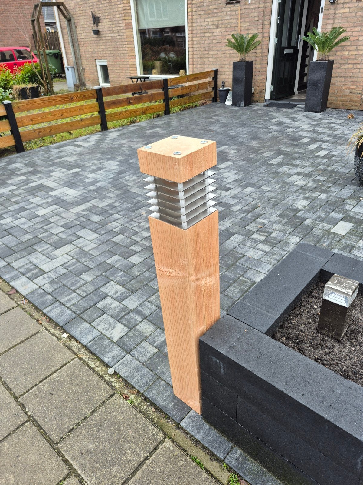 Nieuwe Douglas Houten Buitenlampen - Staande Lamp, Ophalen, Minder dan 50 watt, Staande lamp, Nieuw