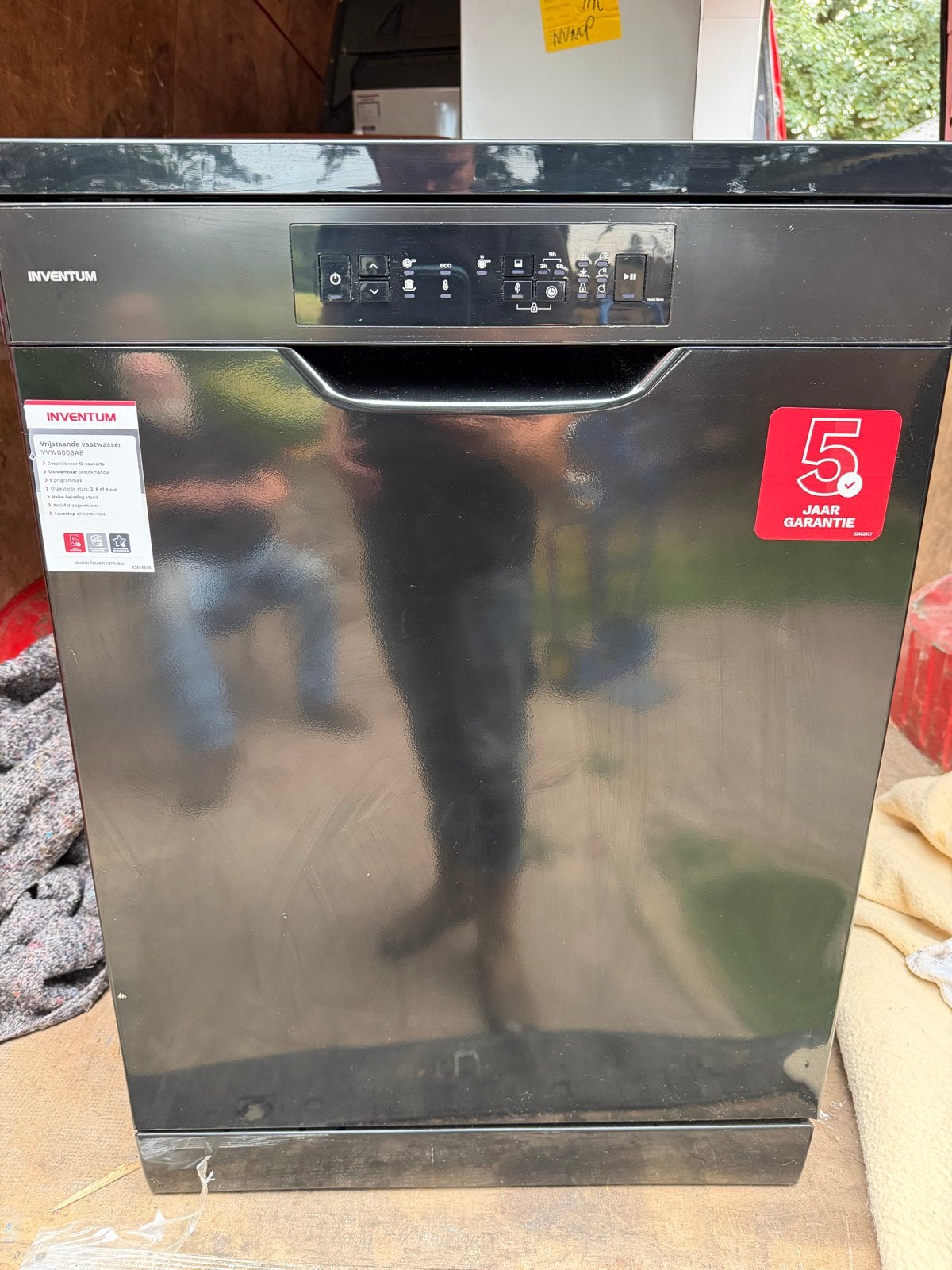 Inventum Vrijstaande Vaatwasser VW6008AB - Zwart, Witgoed en Apparatuur, Vaatwasmachines, Ophalen, 60 cm of meer, Eco programma