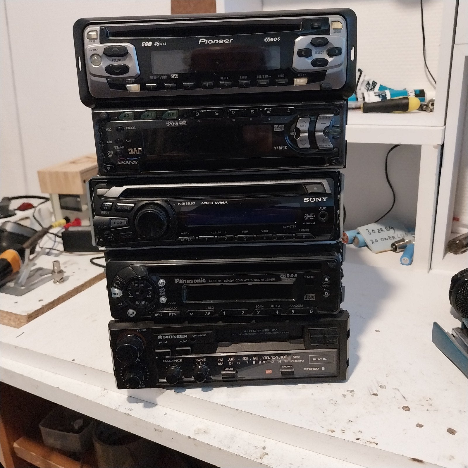 Partij autoradio's: Pioneer, JVC, Sony, Panasonic, Ophalen of Verzenden