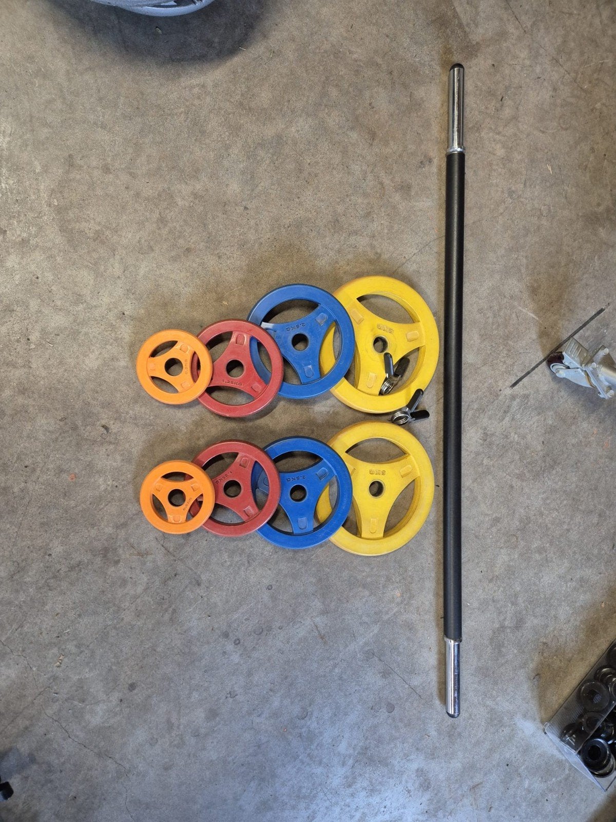 Body pump set 20kg, Sport en Fitness, Ophalen, Zo goed als nieuw, Benen, Halterset