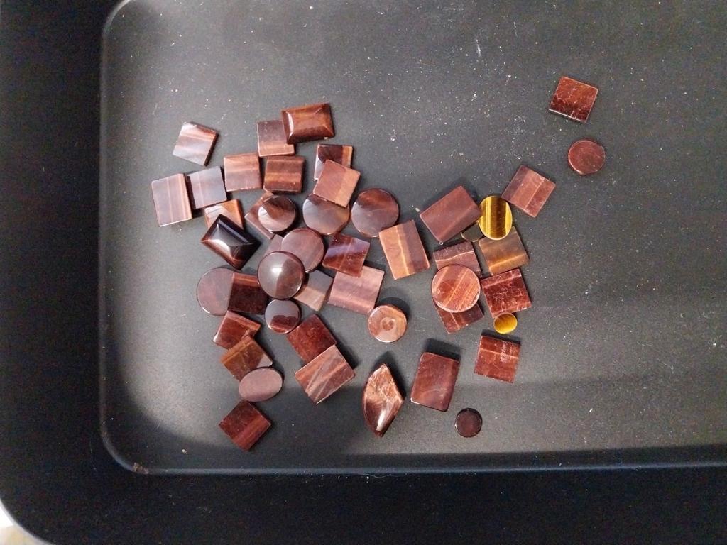 Lot ronde tijgeroog cabochons, Sieraden, Tassen en Uiterlijk, Edelstenen, Ophalen of Verzenden