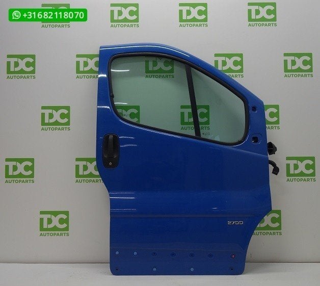 Renault Trafic ('01-'14) Voorportier rechts blauw, Auto-onderdelen, Carrosserie en Plaatwerk, Gebruikt, Ophalen of Verzenden, Renault