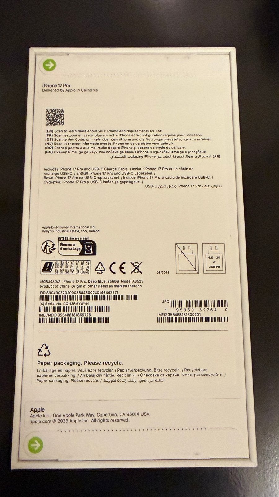 Nieuwe iPhone 17 Pro 256GB - Ongeopend, Ophalen, Nieuw, 256 GB, Overige modellen