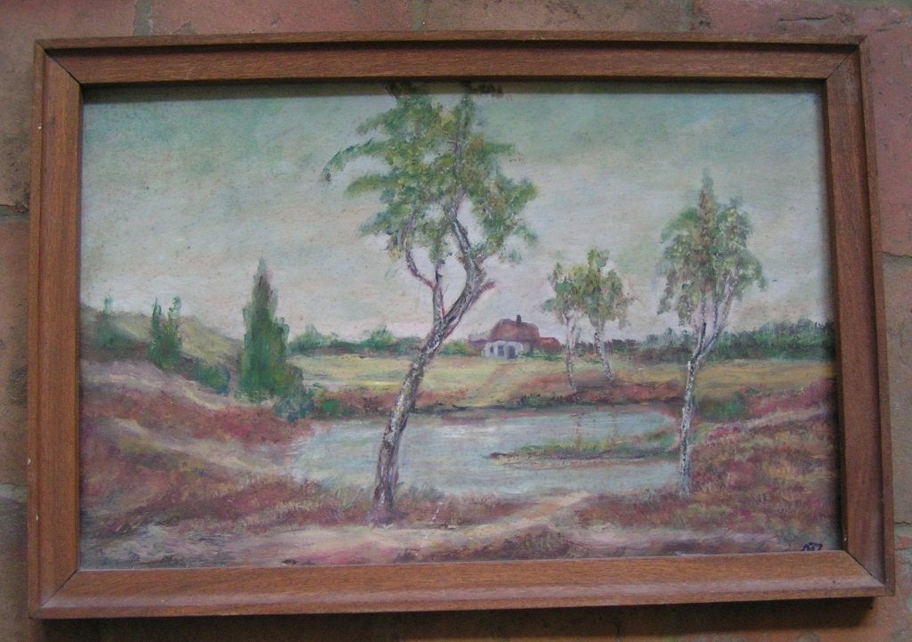 schilderij Venneke bij Afferden nr XX 438, Ophalen of Verzenden, Landschap