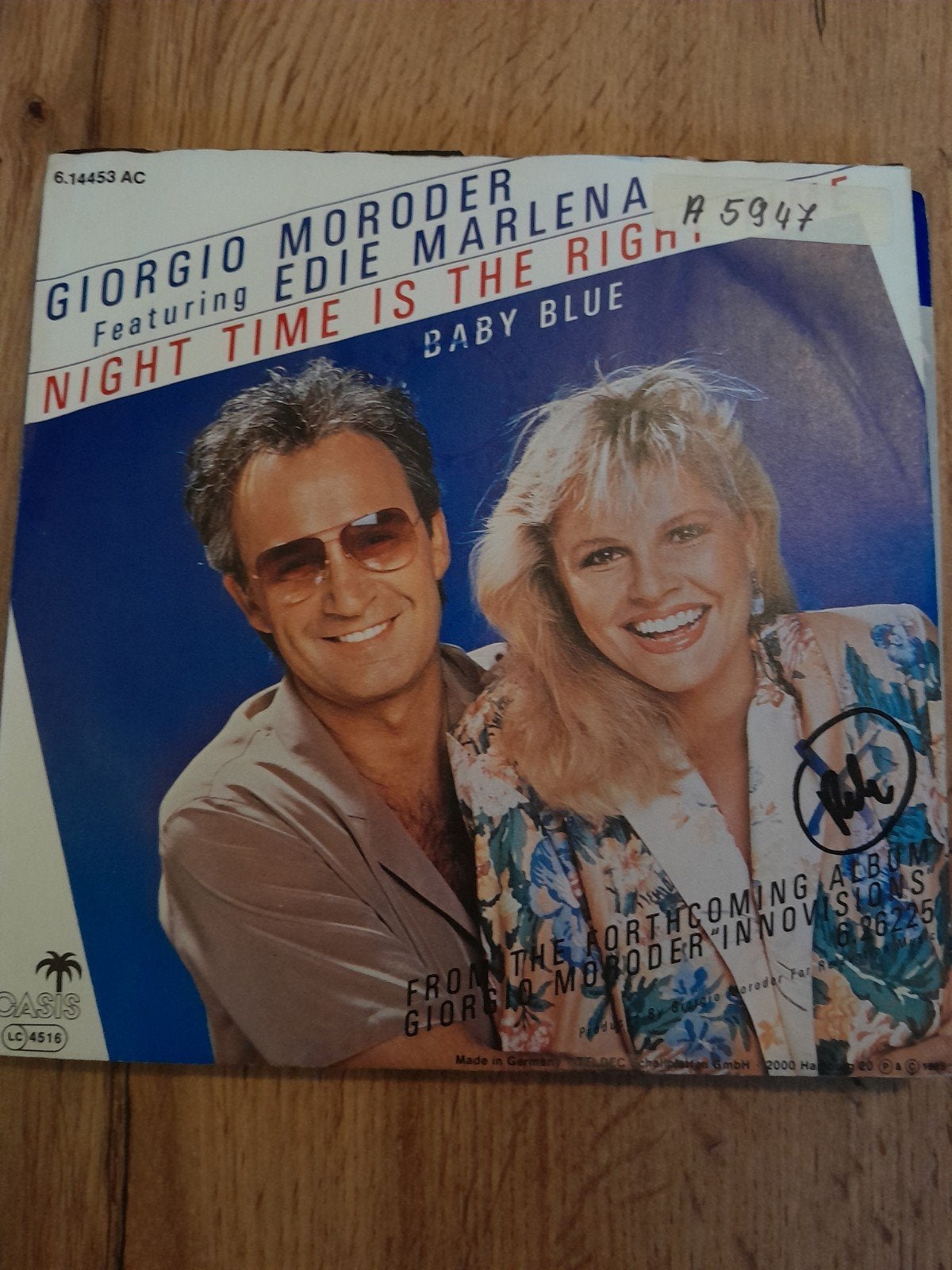Giorgio moroder 7 inch night time is the right time, Ophalen of Verzenden, Zo goed als nieuw, Pop