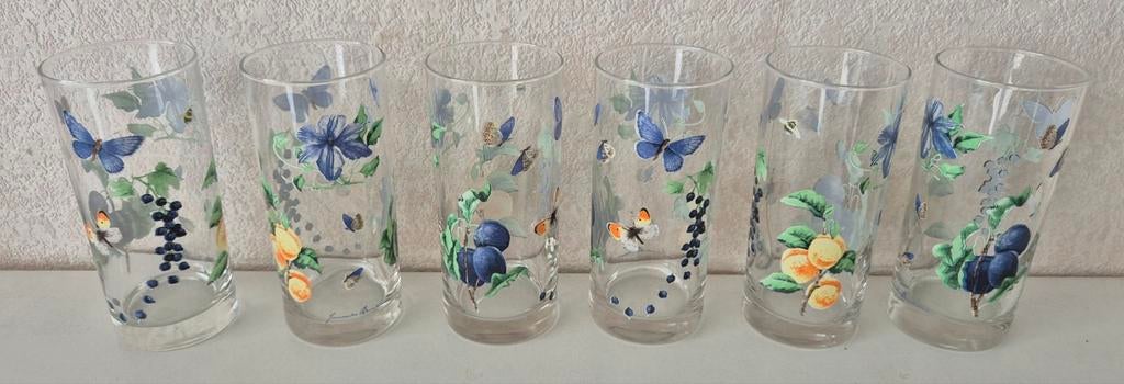 6 Janneke Brinkman glazen, Ophalen, Zo goed als nieuw, Glas