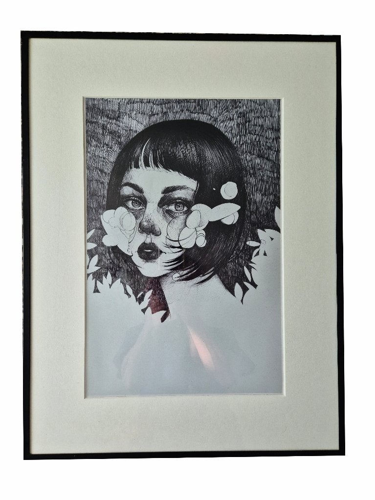 Prachtige print foto van Tsjechische Kunstenares in lijst, 50 – 75, Minder dan 50 cm, Gebruikt, Oorspronkelijke maker