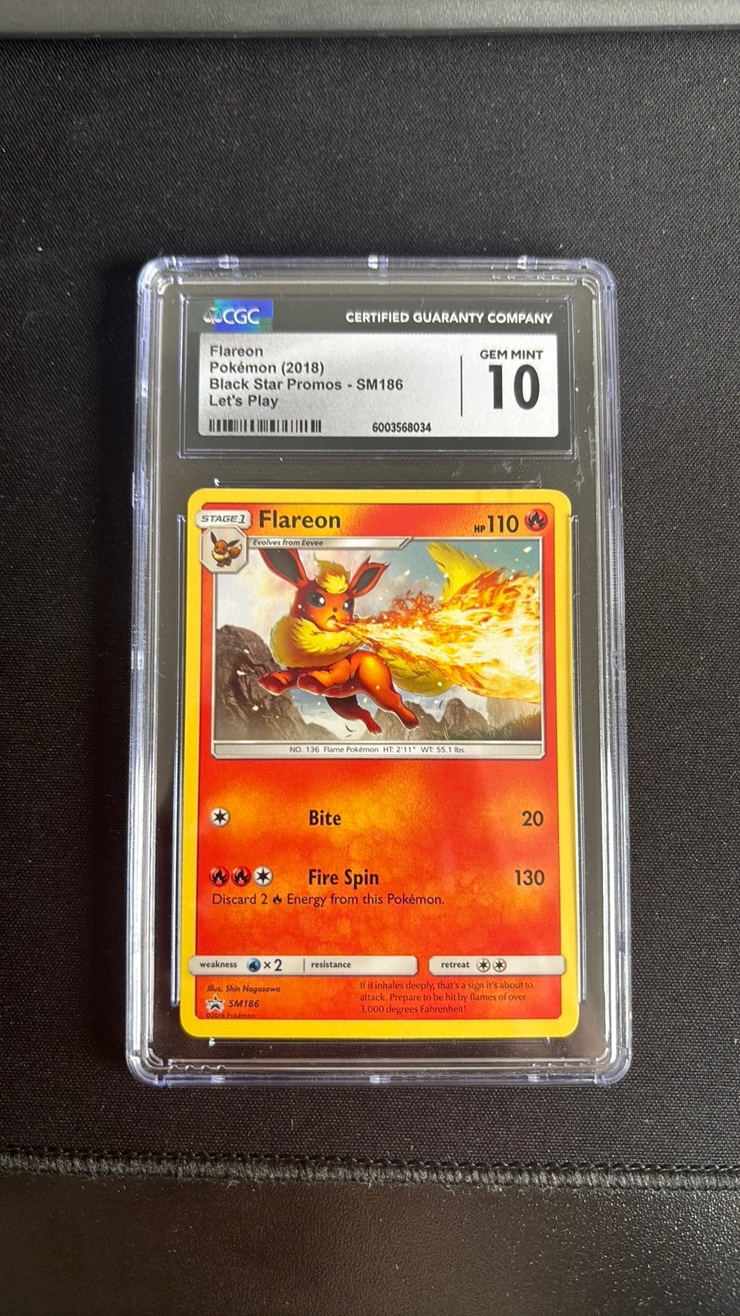 Flareon SM186 CGC 10 ENG, Ophalen of Verzenden