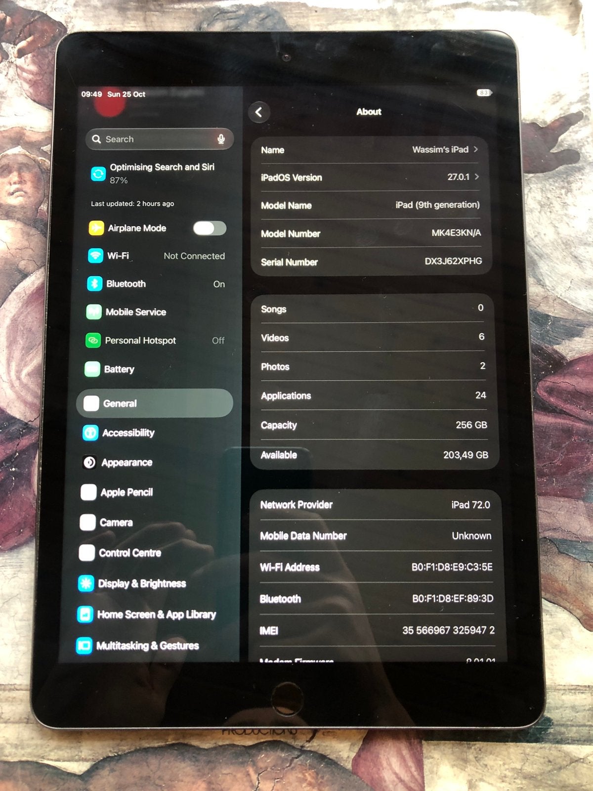 Apple iPad (9e generatie) - 256GB - Spacegrijs - Celullar/4G, Computers en Software, 10 inch, Gebruikt, Apple iPad, Ophalen of Verzenden