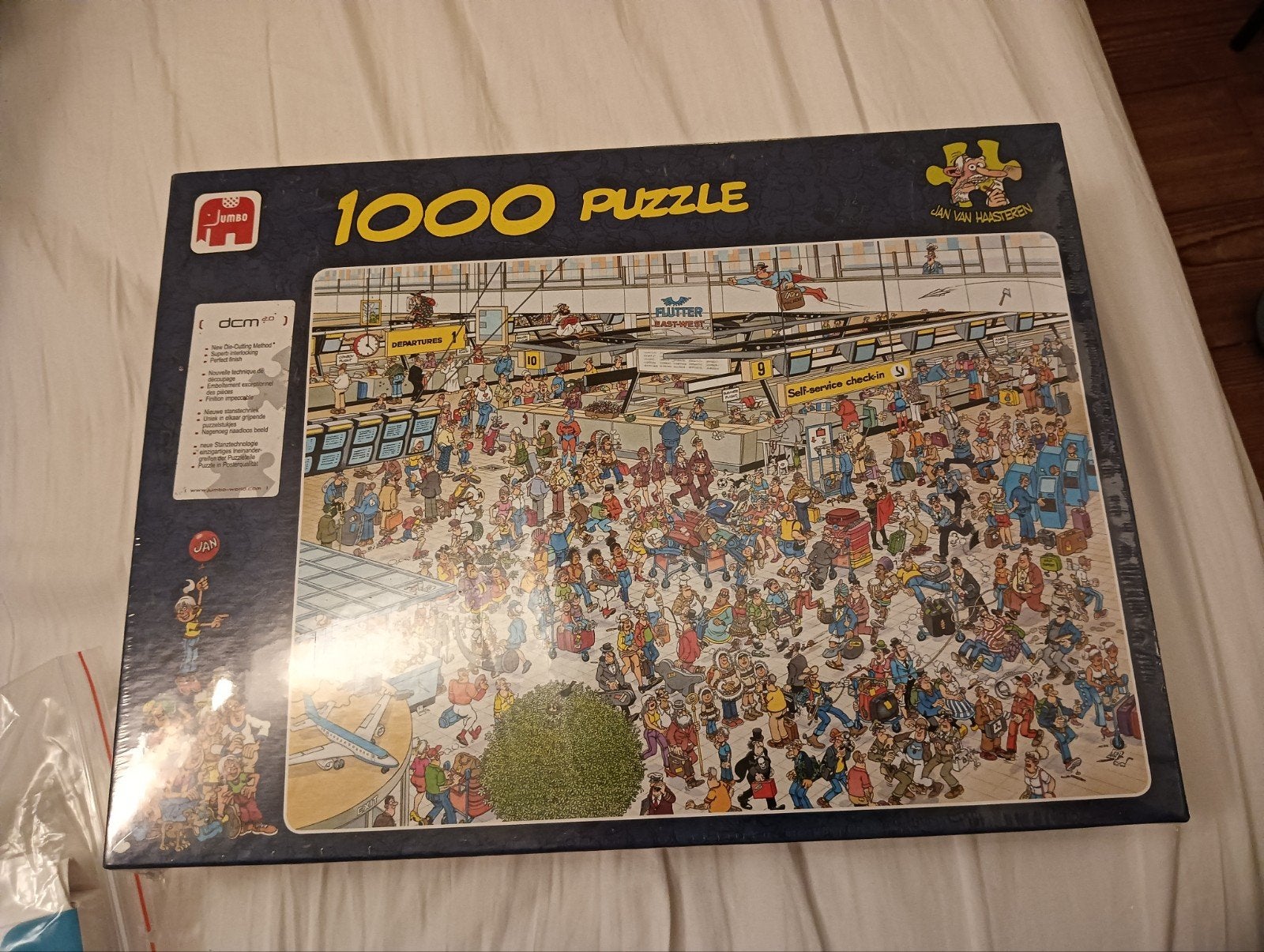 Jan van Haasteren Schiphol 1000 stukjes legpuzzel, Ophalen of Verzenden, 500 t/m 1500 stukjes, Nieuw, Legpuzzel