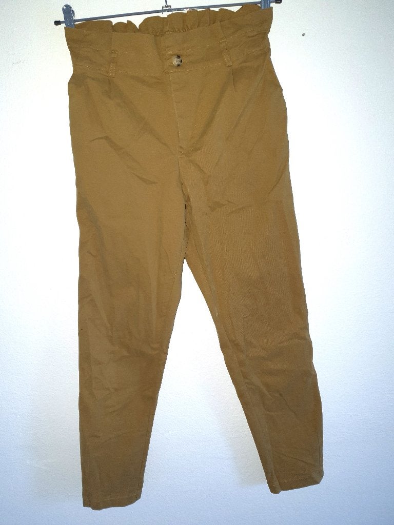 Eksept broek mt.S lichtbruin katoen met stretch boord, Overige kleuren, Ophalen of Verzenden, Zo goed als nieuw, Eksept