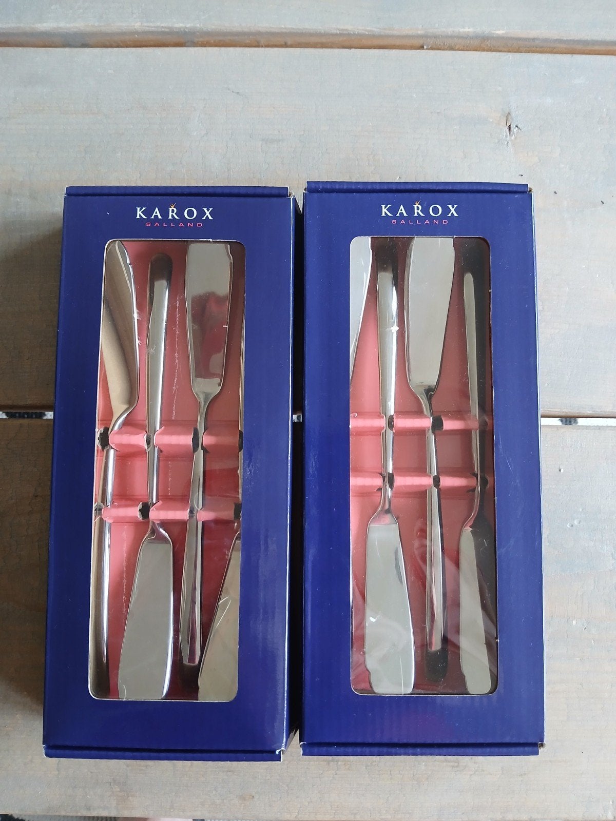 Karox vismessen Salland, nieuwstaat (8) (Sligro), Ophalen of Verzenden, Zo goed als nieuw, Rvs of Chroom, Vaatwasserbestendig