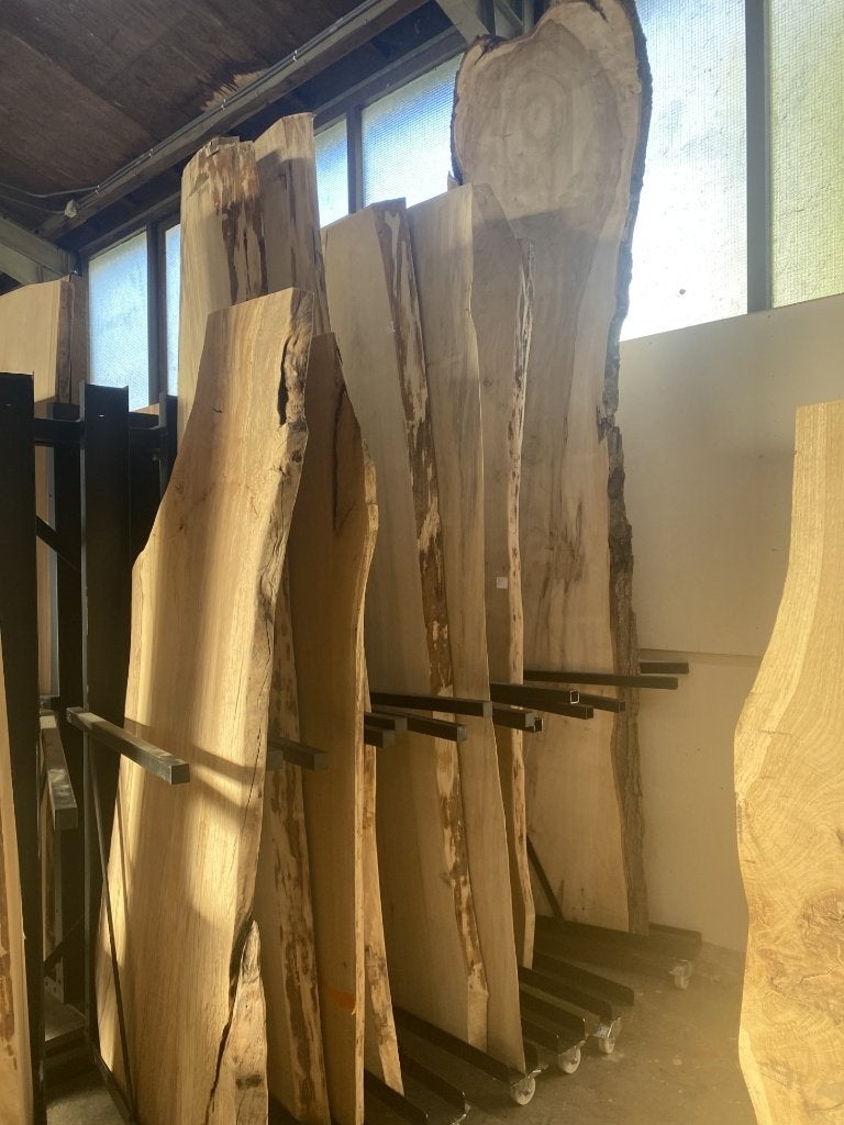 Boomstamplanken | Wandplanken | Eiken planken | Vensterbank, Doe-het-zelf en Verbouw, 25 tot 50 mm, Nieuw, Ophalen of Verzenden