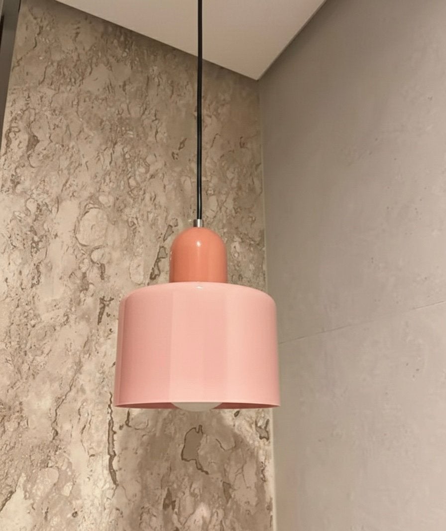 Roze/Zalm Bauhaus Stijl Hanglamp – Glazen Lamp E27 NIEUW!, Huis en Inrichting, Verzenden, Nieuw, Glas