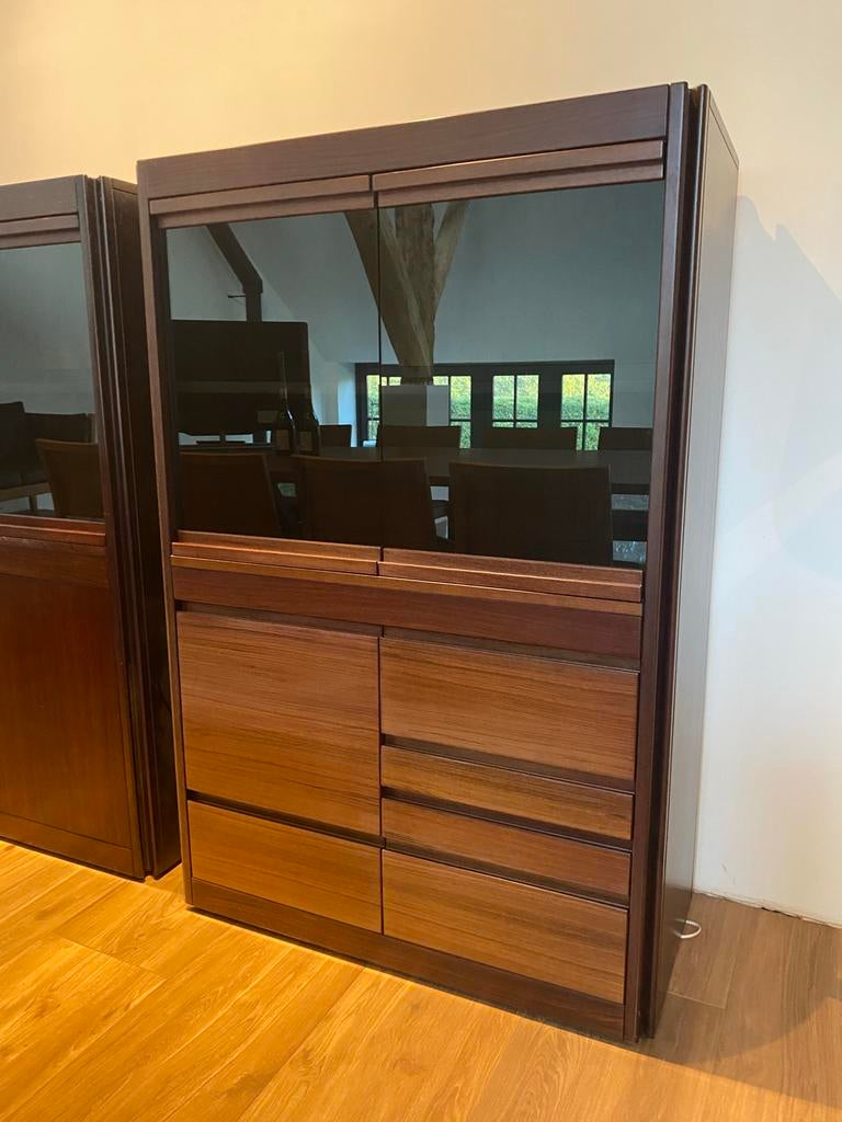 Molteni&Co 4D modulair Palissander Mangiarotti kast, Ophalen, Met plank(en), Gebruikt, 100 tot 150 cm