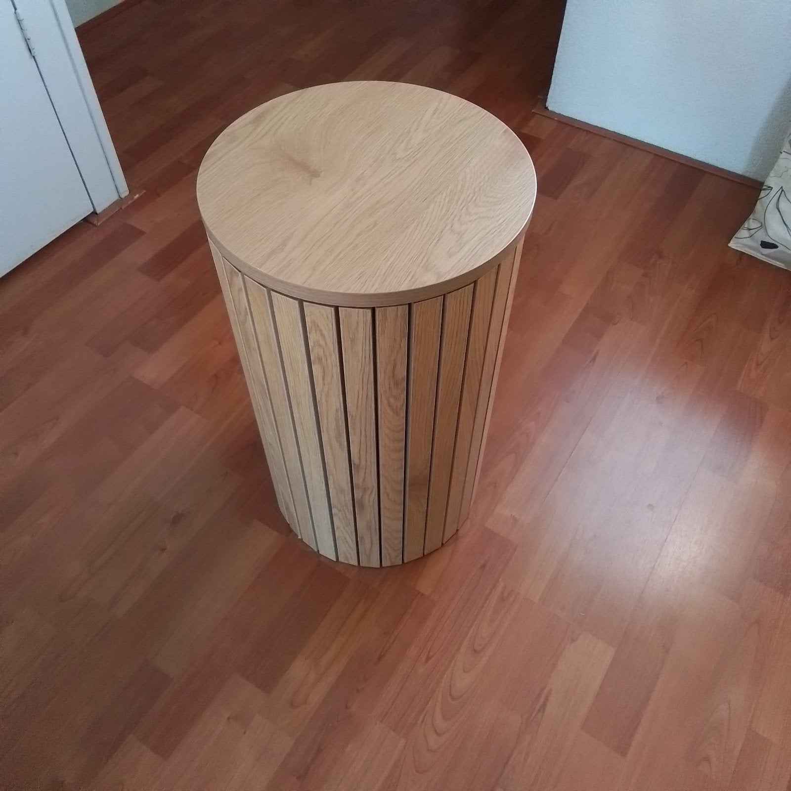 houten plantentafel, Ophalen, Minder dan 55 cm, Rond, Zo goed als nieuw