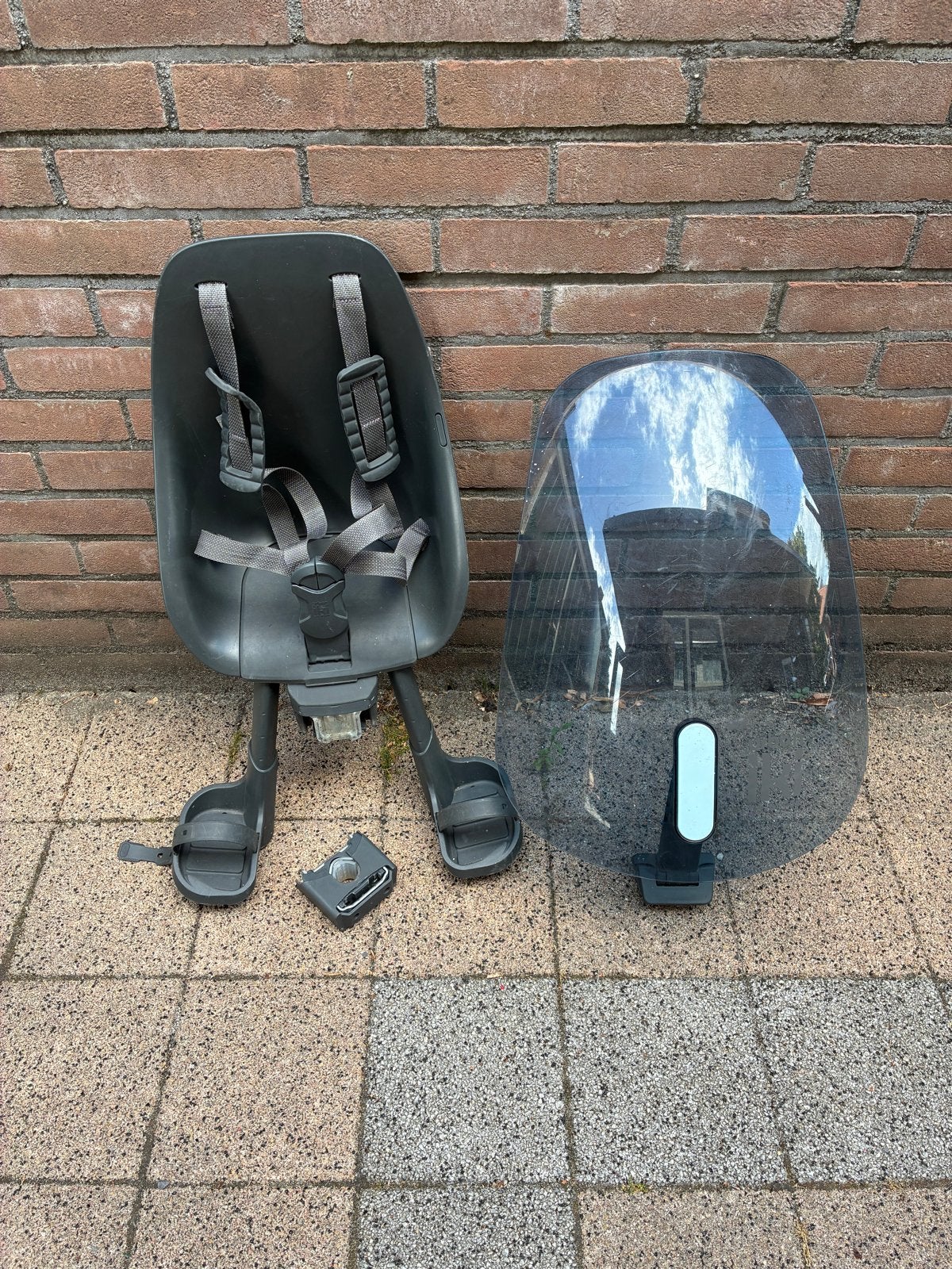 Urban ikki fietsstoeltje met windscherm, Ophalen, Voorzitje, 0 t/m 13 kg, Gebruikt