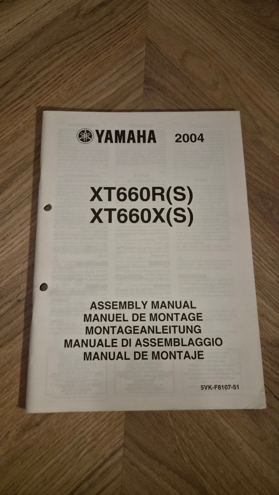 Yamaha XT660R(S) XT660X(S) Montagehandleiding 2004, Ophalen of Verzenden, Yamaha