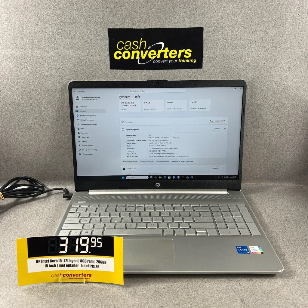 HP Intel Core I5-12th gen | 8GB | 256GB | 15" | 409621