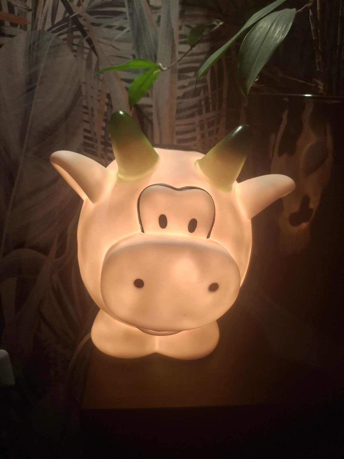 Heico Koe Lamp - Sfeervolle Nachtlamp voor Kinderkamer, Met schakelaar, Wit, Overige merken, Kunststof