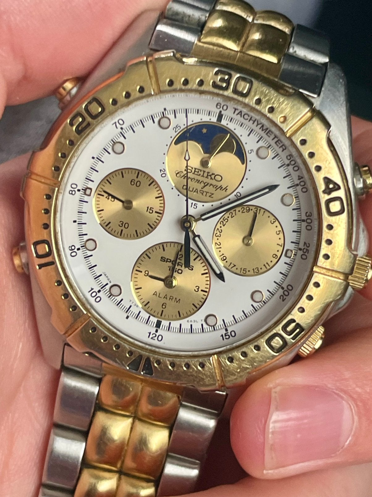 Seiko 7t36-6a40, Ophalen of Verzenden, Zo goed als nieuw, Staal, Seiko