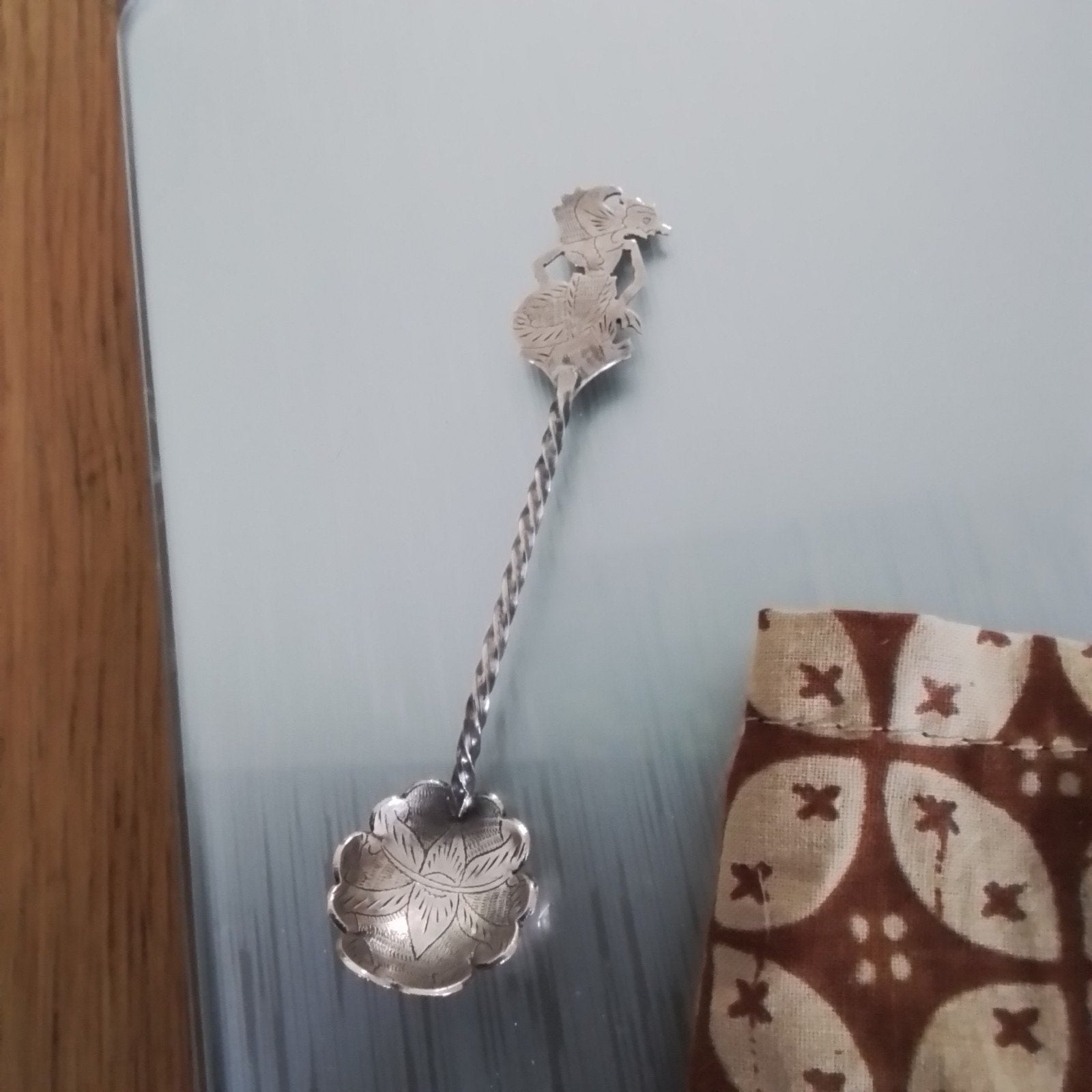 Wayang zilveren theelepel met merkteken 800, 11 cm, 9 gram, Ophalen of Verzenden