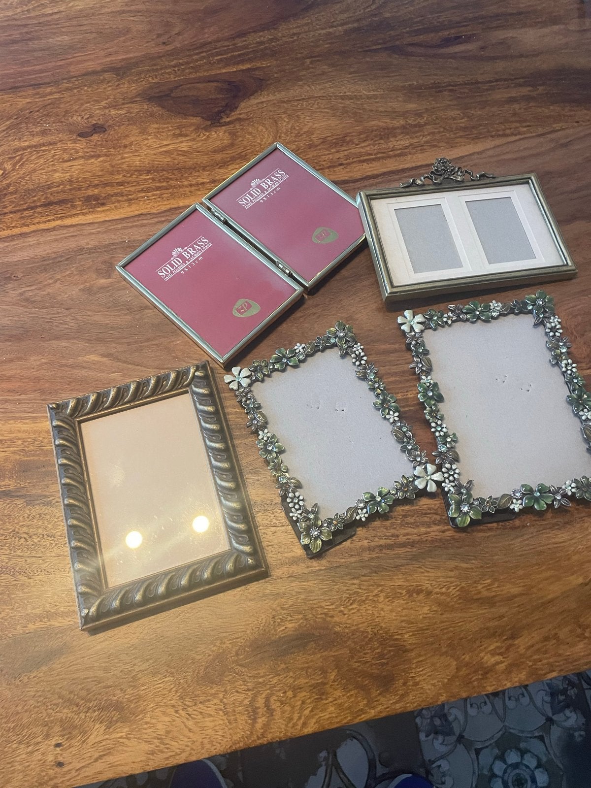 Diverse fotolijstjes - Set van 5 stuks, Audio, Tv en Foto, Fotografie | Fotolijsten, Gebruikt, Met glas, Metaal, Standaard fotolijst
