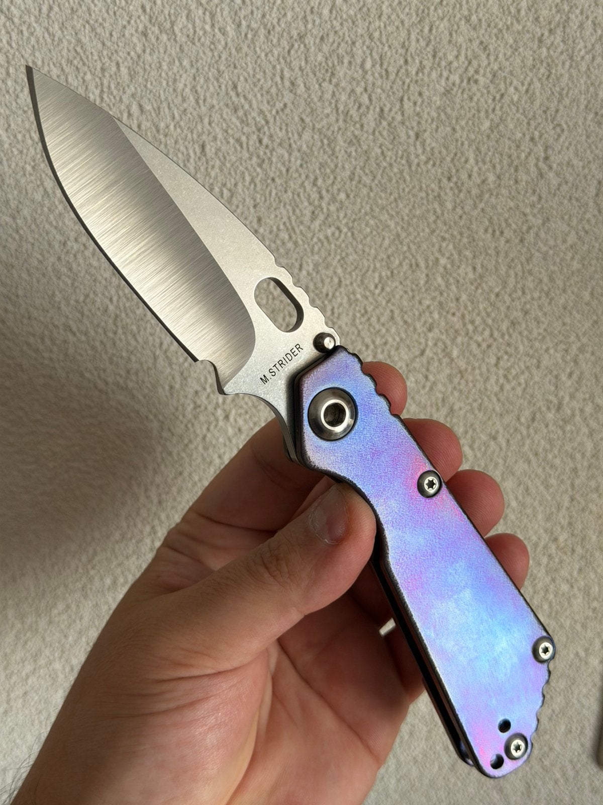 Strider SNG Performance heat coloured titanium, Verzenden, Zo goed als nieuw