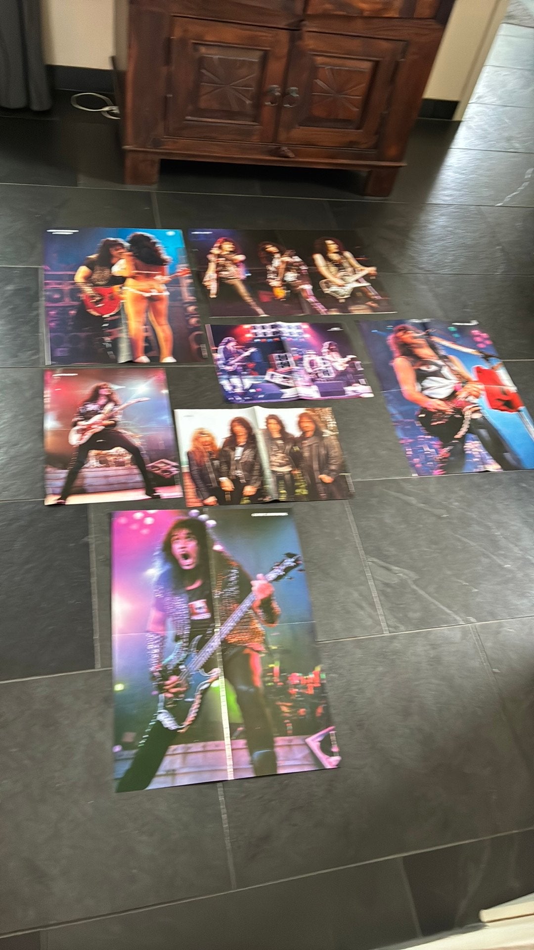 7 x Unieke Kiss Posters, Gebruikt, Ophalen of Verzenden, A1 t/m A3, Overige vormen