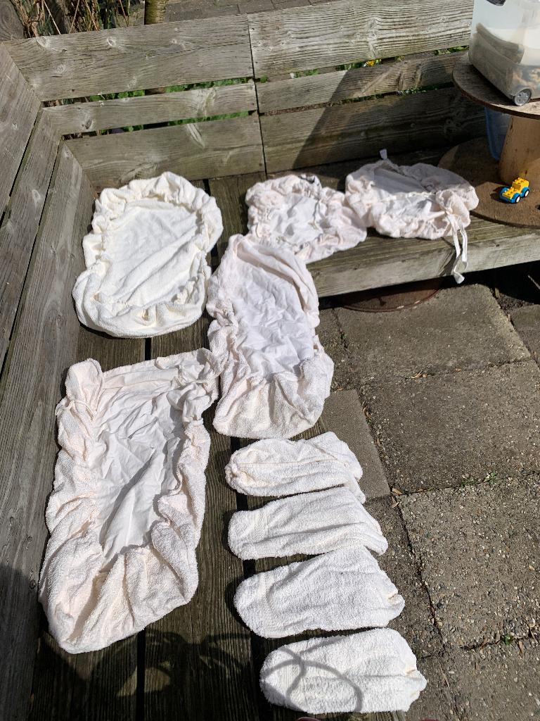 Stoelhoezen zelfgemaakt voor een Burstner camper bescherming, Ophalen of Verzenden, Gebruikt