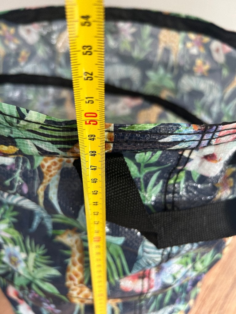 opbergton met jungleprint, Blauw, Ophalen of Verzenden, Gebruikt, Overige typen