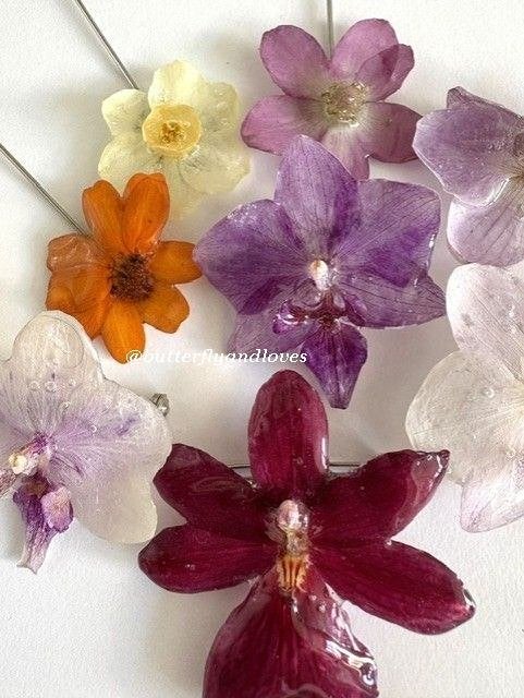 Broche reverspinnen echte bloemen Orchidee Bruiloft Feest, Ophalen, Overige materialen, Overige kleuren, Nieuw