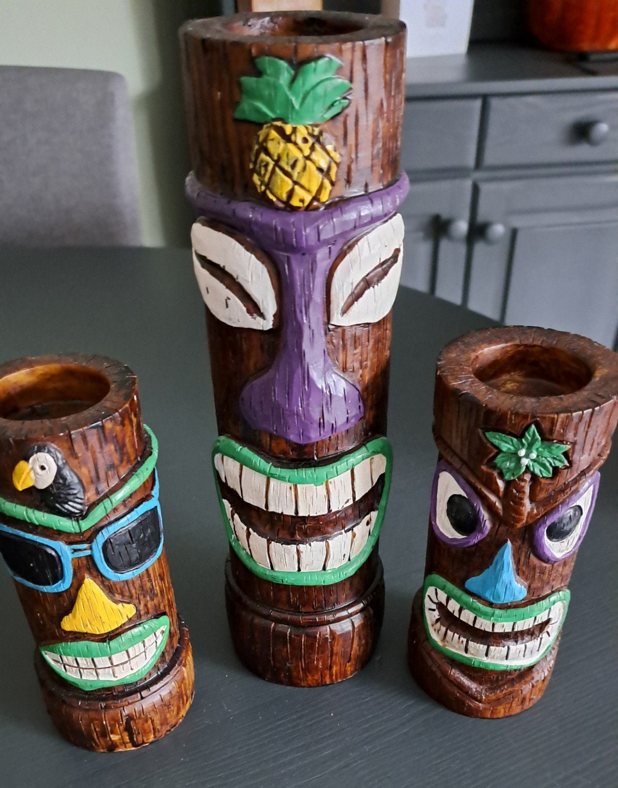Tiki waxinehouders 3x, Ophalen of Verzenden