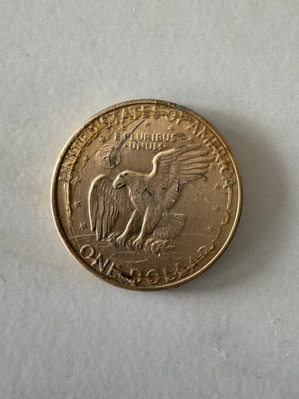 Vergulde Eisenhouwer dollar 1972, Ophalen of Verzenden, Noord-Amerika